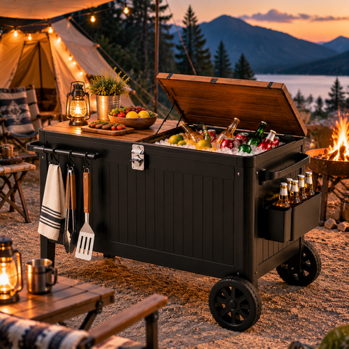 CALVORON® AquaHaven™ Premium Portable Outdoor Cooler Table