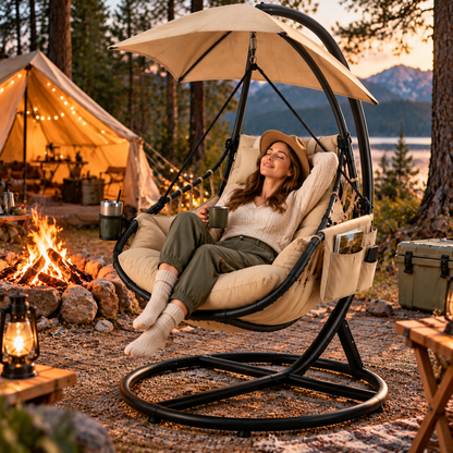 CALVORON® CozyNest™ Premium Outdoor Hammock Lounge Chair