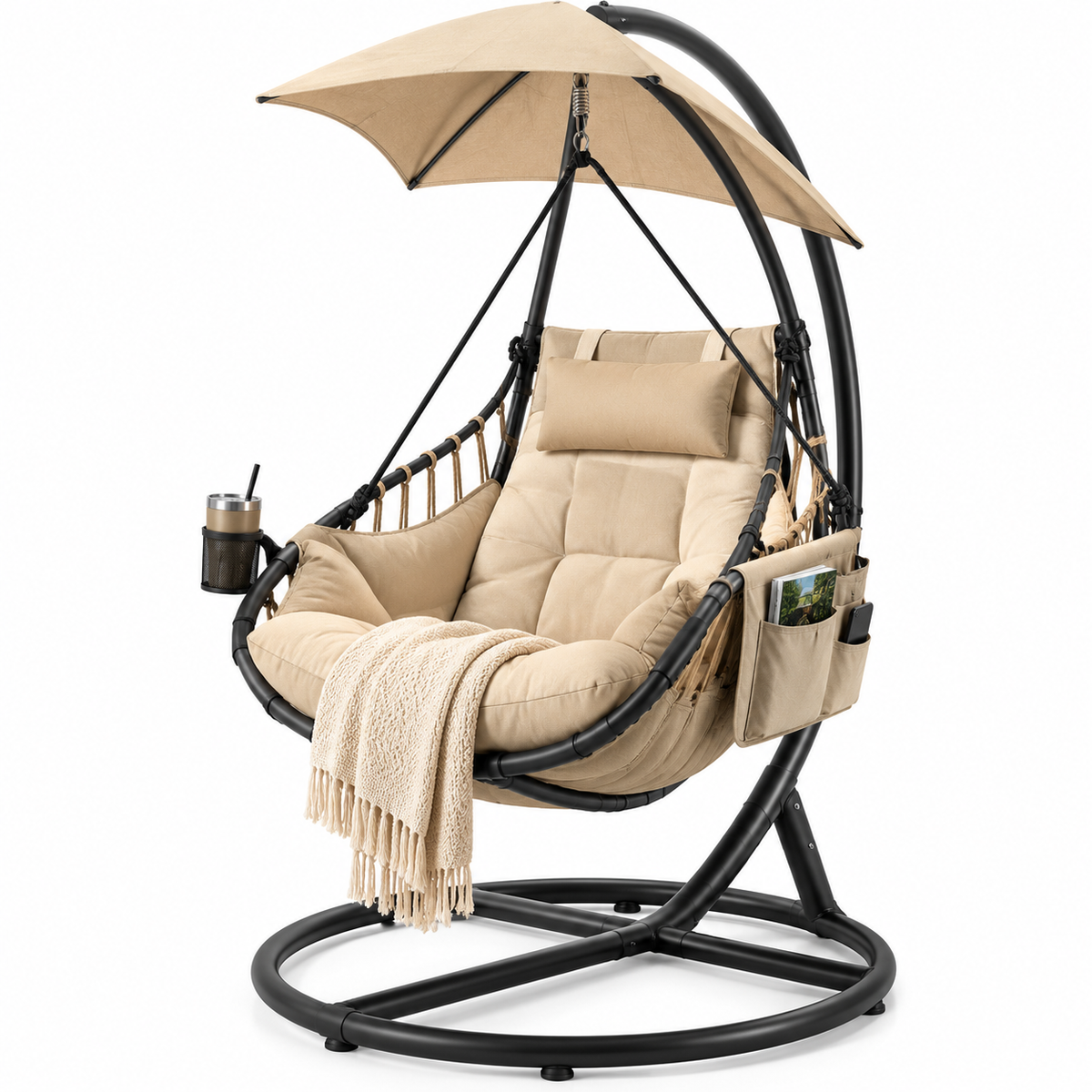 CALVORON® CozyNest™ Premium Outdoor Hammock Lounge Chair
