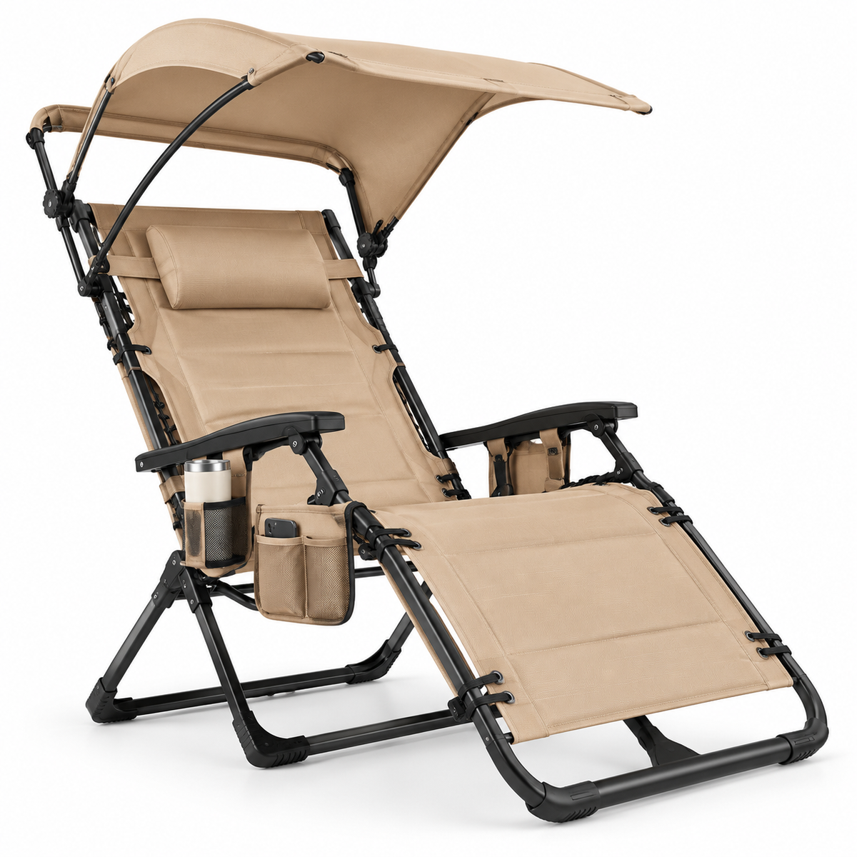CALVORON® ShadeNest™ Premium Portable Outdoor Canopy Lounge Chair