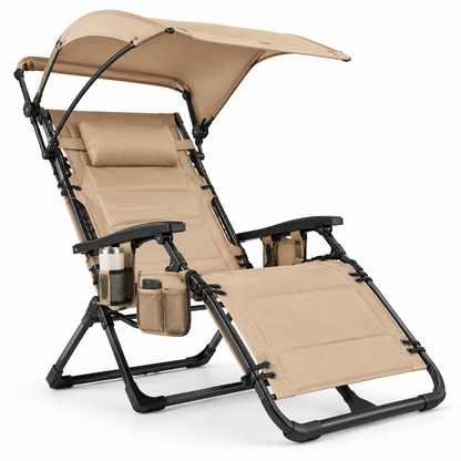 CALVORON® ShadeNest™ Premium Portable Outdoor Canopy Lounge Chair